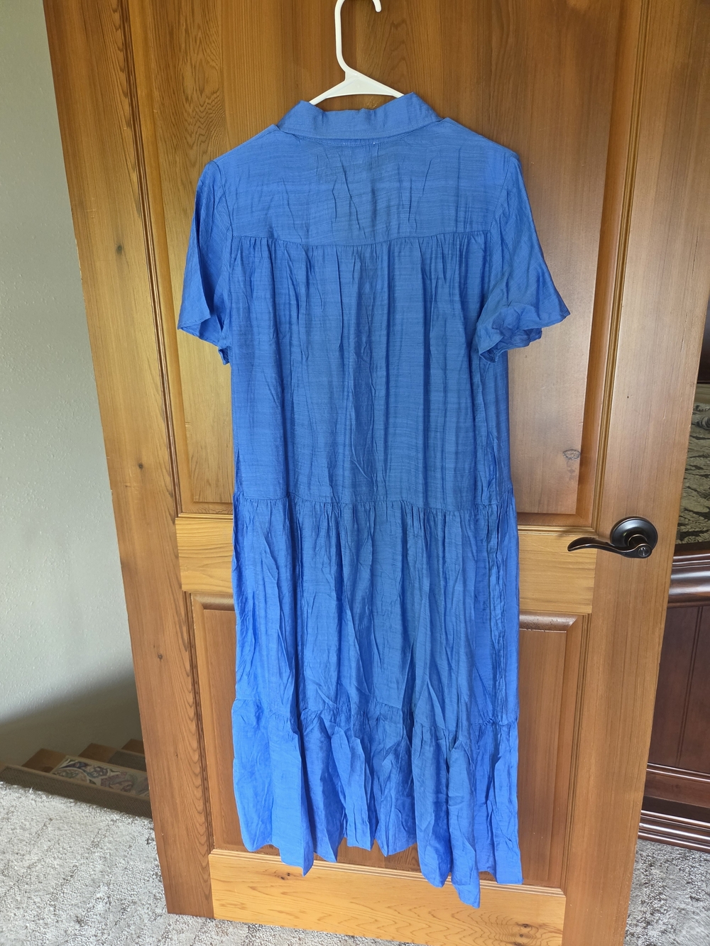 Umgee Royal Blue Tiered Collar Midi Dress, NWT, Sz. L - Picture 5 of 6